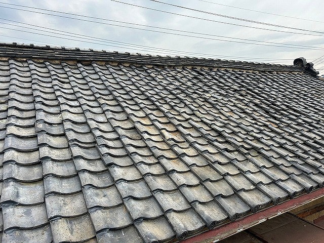 甲州市でラバーロック工法を行った瓦屋根